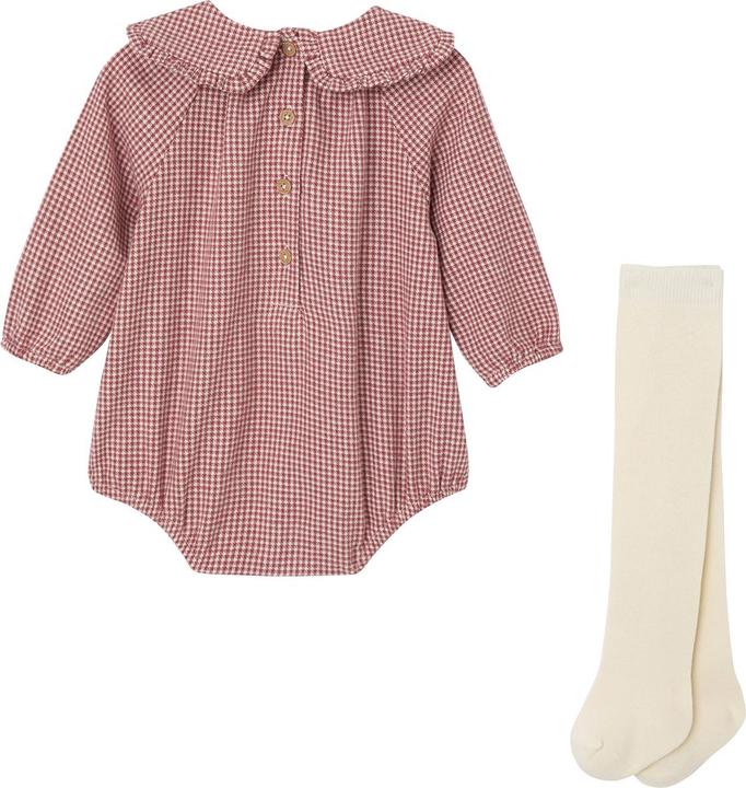 Produktbild Vertbaudet Baby-Set: Kurzoverall & Strumpfhose (74)