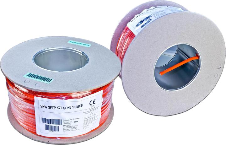 Actual product image Wirewin WirewinCat.7 Raw cable installation cable, S/FTP, 1000MHz, LSOH3, Single, 100m network cable (S/FTP, CAT7, 100 m)