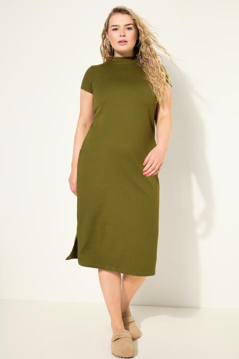 Produktbild Studio Untold Jersey-Midikleid, Slim, Rippjersey, Stehkragen, Halbarm, OEKO-TEX (46, 48)