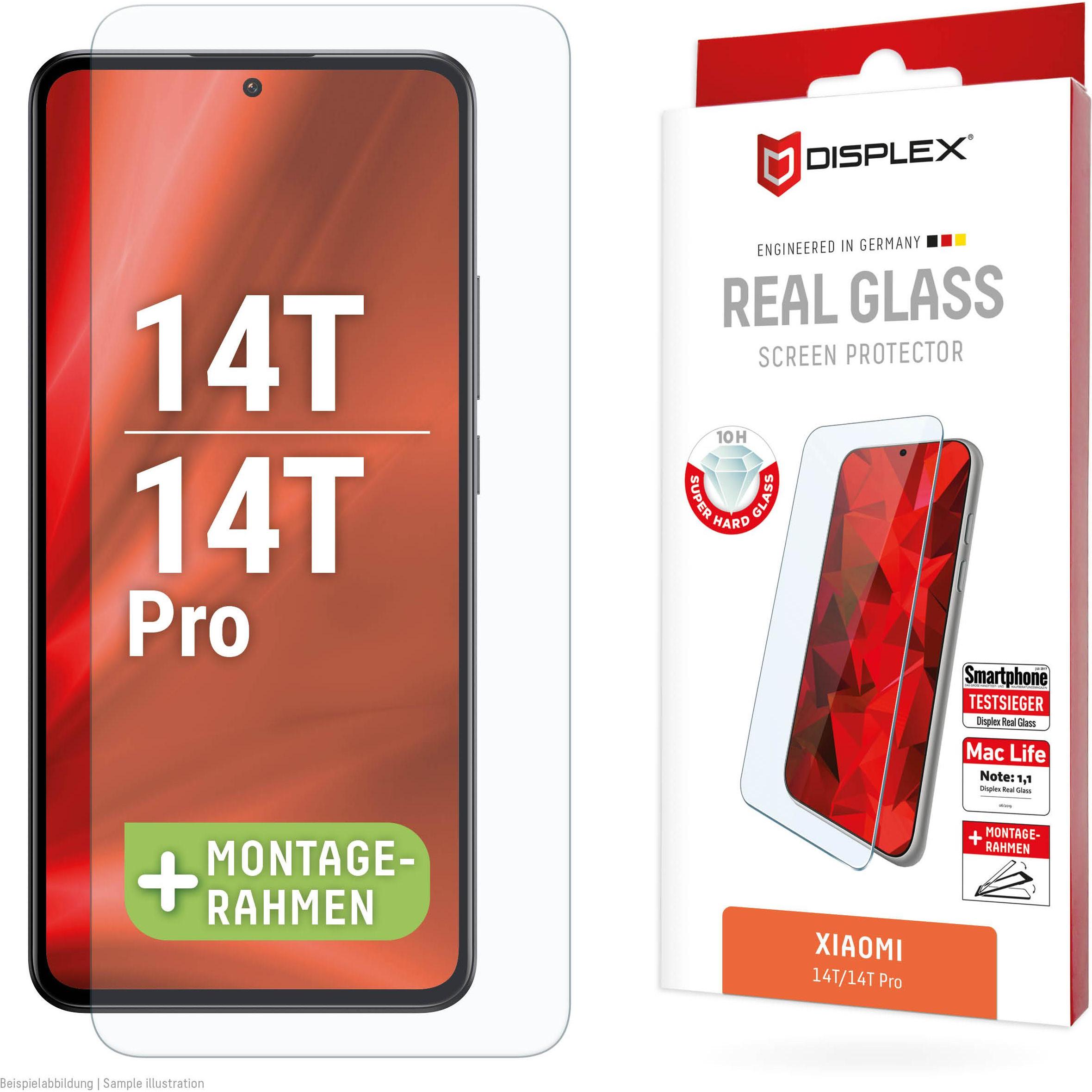 Displex Real Glass, 2D Panzerglas (1 Stück, Xiaomi 14T Pro, Xiaomi 14T), Smartphone Schutzfolie, Transparent