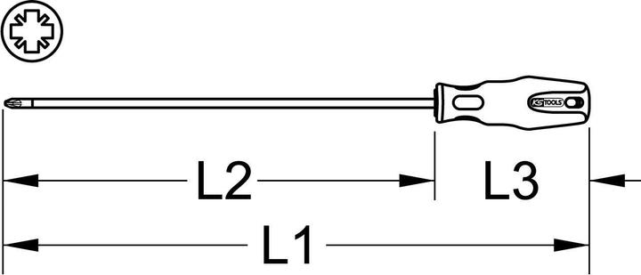 Produktbild KS Tools ERGOTORQUEplus Schraubendreher (6-Kant)
