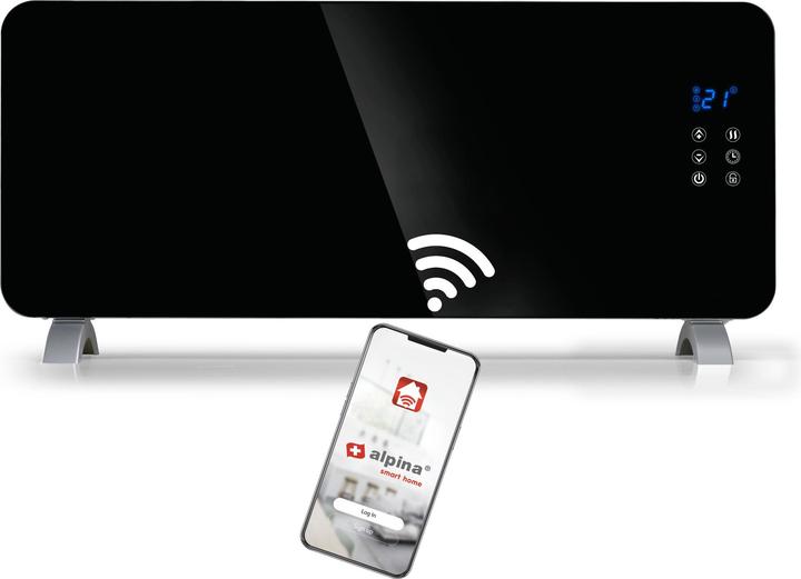 Actual product image Alpina Glass panel heater 230V 2000W (2000 W)