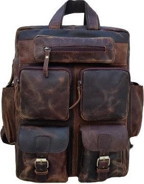 Actual product image Only-Bags.Store Leather laptop backpack, computer black genuine leather strap, back pack leather laptop