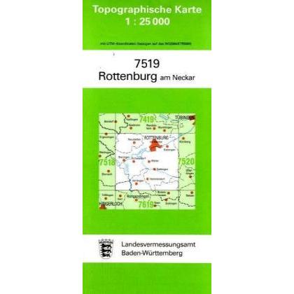Topographische Karten BW.7519 Rottenb., Landkarte