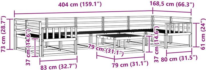 Produktbild vidaXL Outdoor-Sofagarnitur