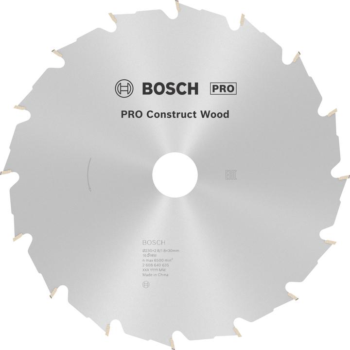 Immagine prodotto Bosch Professional Zubehör Lama per sega circolare per legno PRO Construct, 230 x 2,8 x 30 mm
