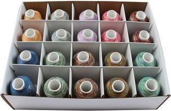 Multicolour 80er Nähgarn 10 Farben x 2 Konen je 800m (16 m)