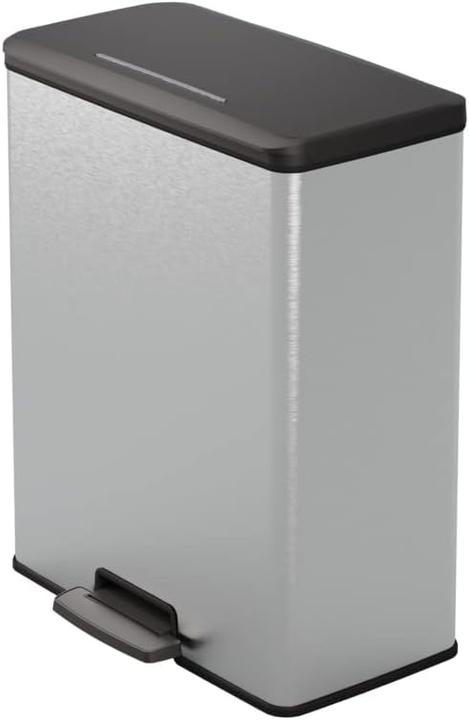 Produktbild Curver Deco bin slim 254619 Mülleimer 52 l (B x H x T) 486 x 615 x 284 mm Silbe (52 l)
