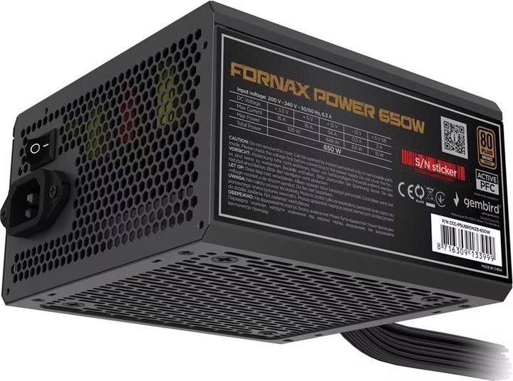 Produktbild Gembird Netzteil 650W aktiv PFC 12 cm Lüfter 80+ Bronze industriell (650 W)