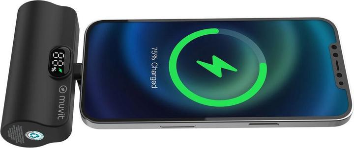 Immagine prodotto Muvit Powerbank for Change DP53D-R-PD Schwarz 5000 mAh (5000 mAh, 20 W)