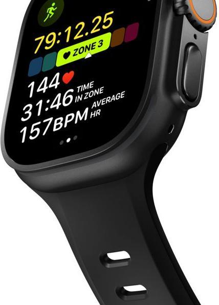 Actual product image Nomad Tempo Band 49mm Black (22 mm, compression moulded, PFAS-free FKM fluoroelastomer)