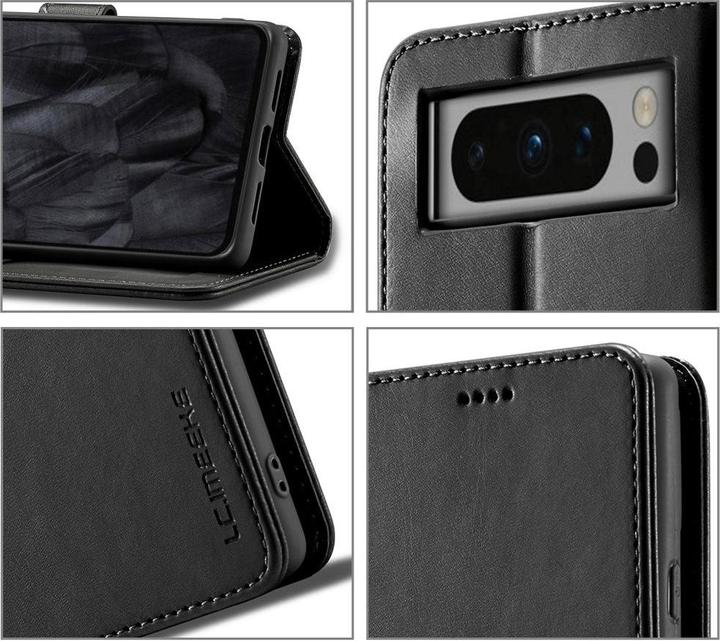 Produktbild LC.Imeeke Google Pixel 8 Pro - Leder Etui Hülle schwarz (Google Pixel 8 Pro)