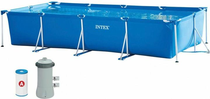 Actual product image Intex 4.5M X 2.2M X 0.84M RECTANGULAR FRAME POOL SET (450 x 220 x 84 cm)