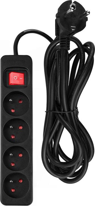 Actual product image Neo Verlängerungskabel 3m, 3x1.5mm2, 4G, schwarz, ON/OFF (3 m)