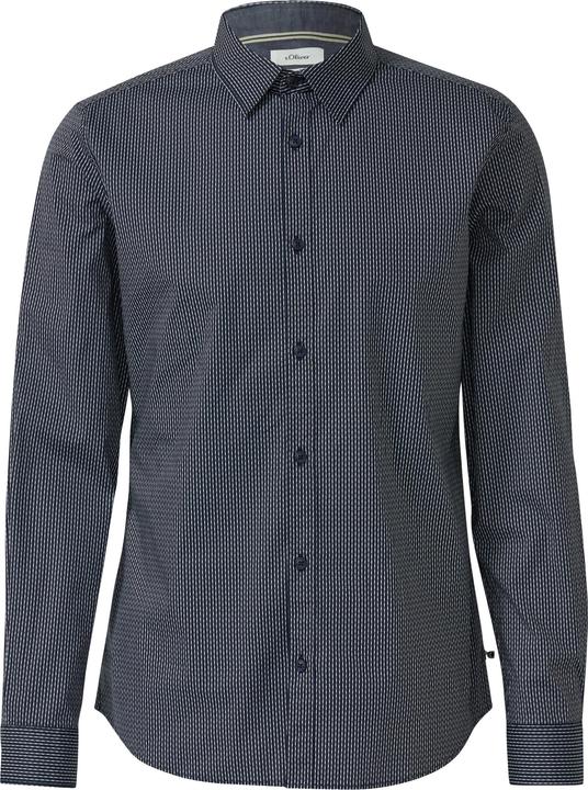 Immagine prodotto s.Oliver Hemd Slim Fit: Gemustertes Hemd mit Kentkragen (L)
