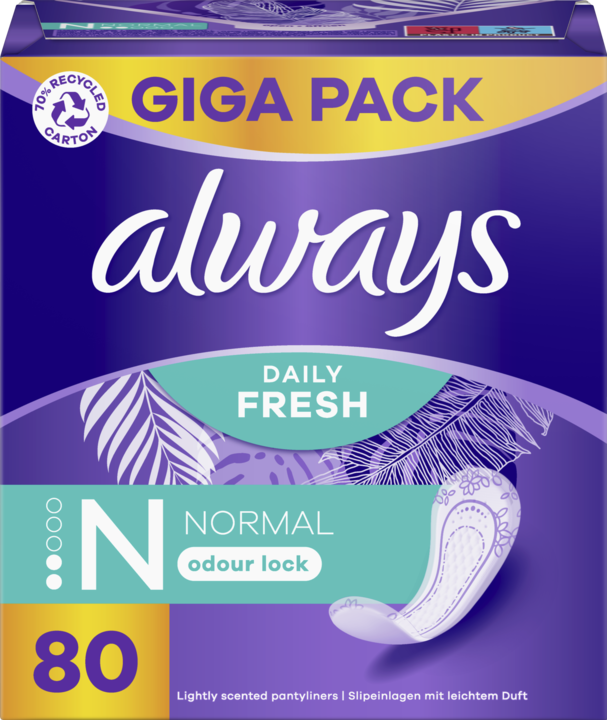 Produktbild Always Slipeinlage Fresh&Protect Normal (80 x, Damenbinden)