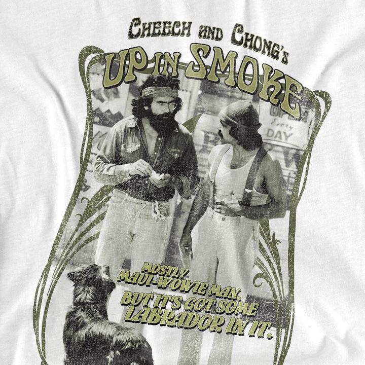 Actual product image Cheech & Chong Unisex Adult Up In Smoke Labrador T-Shirt (M)