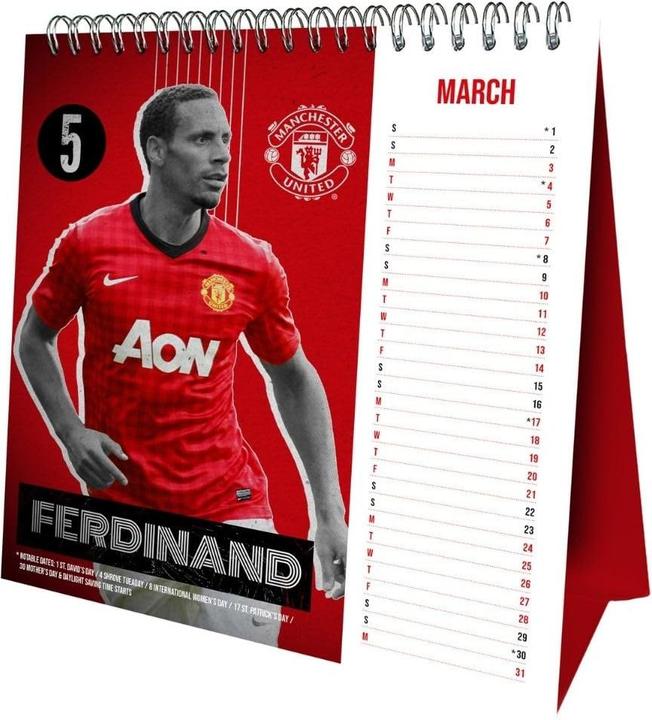 Produktbild Manchester United FC Tischkalender Ultimate 11 2025 (Deutsch)