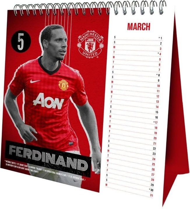 Produktbild Manchester United FC Tischkalender Ultimate 11 2025 (Deutsch)