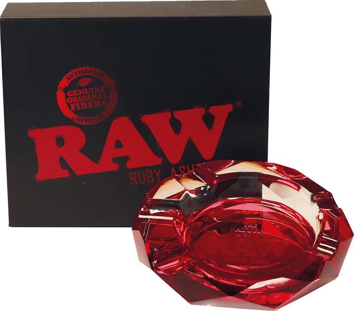 RAW Riby Red Glass Ashtray