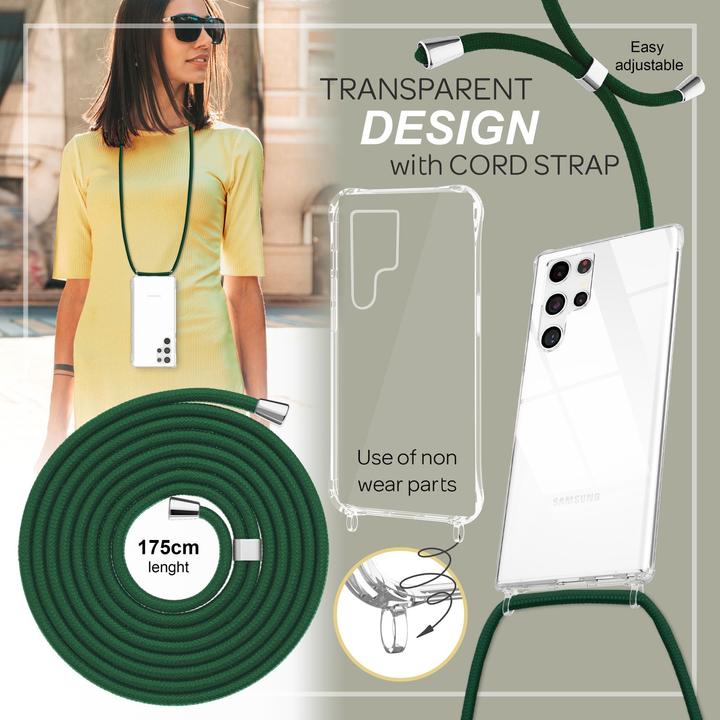 Immagine prodotto Nalia Copertura ibrida trasparente con catena da appendere al collo