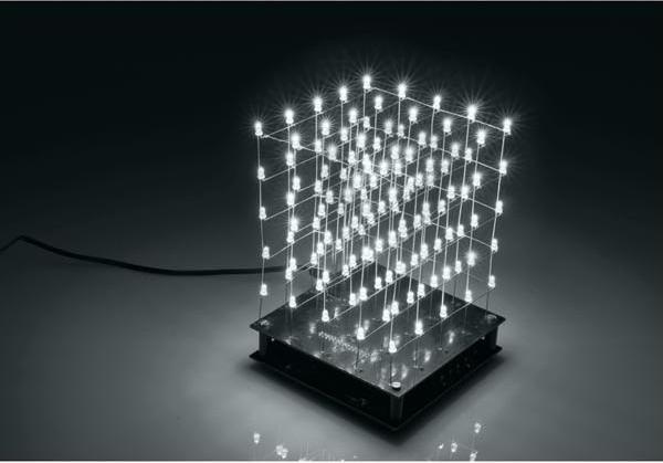 Actual product image Whadda WSL8018W LED Kit 3D LED Cube 5 x 5 x 5 (white LED) (Electronics kit)
