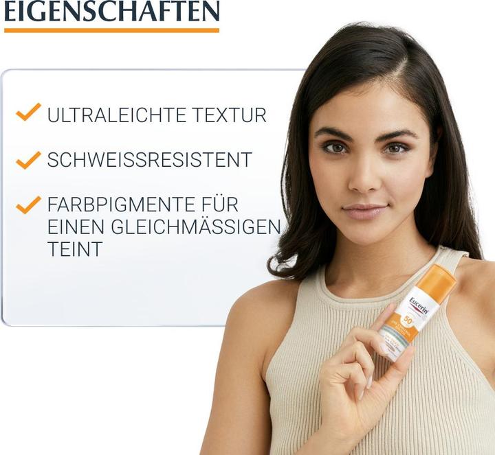 Immagine prodotto Eucerin SUN Face Oil Control Gel-Crema colorata media SPF 50+ (Crema solare viso, SPF 50+, 50 ml, 97.24 g)
