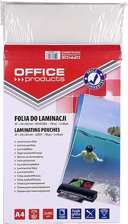 Actual product image Office Products Laminating film, a4, 2x80 mic, glossy, 100 pieces, transparent (A4, 100 pcs., 160 µm)