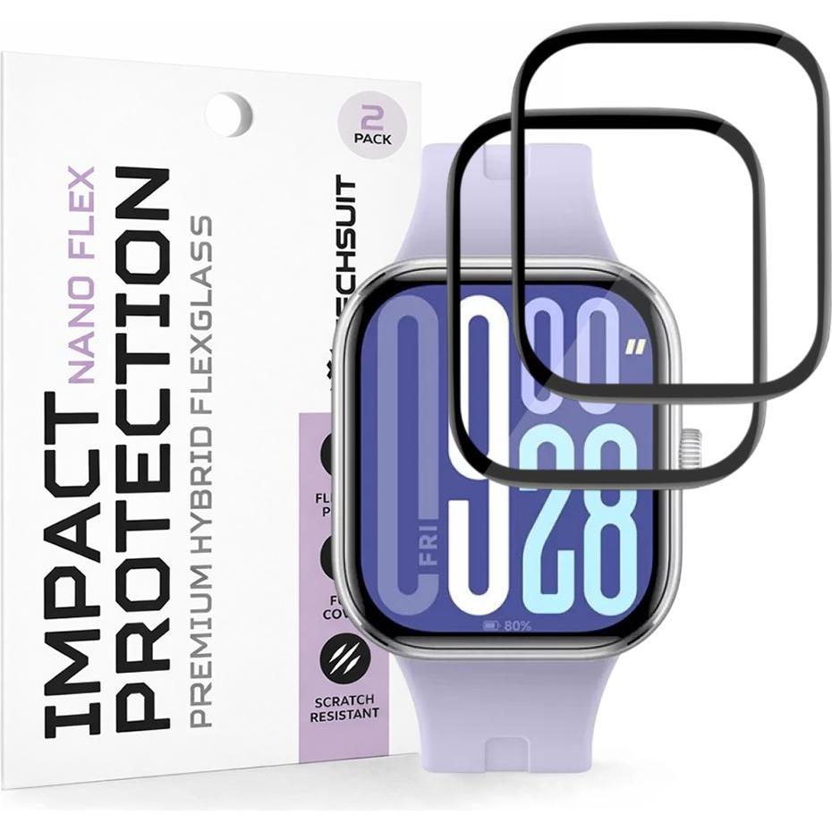 Techsuit - Nano Flex (2 pack) - Xiaomi Redmi Watch 5 - Black, Accessori per smartwatch, Nero