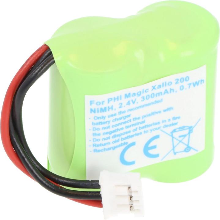 Image du produit XCell Batterie compatible avec Philips Magic Xalio 200, NiMH, 2,4V, 300mAh