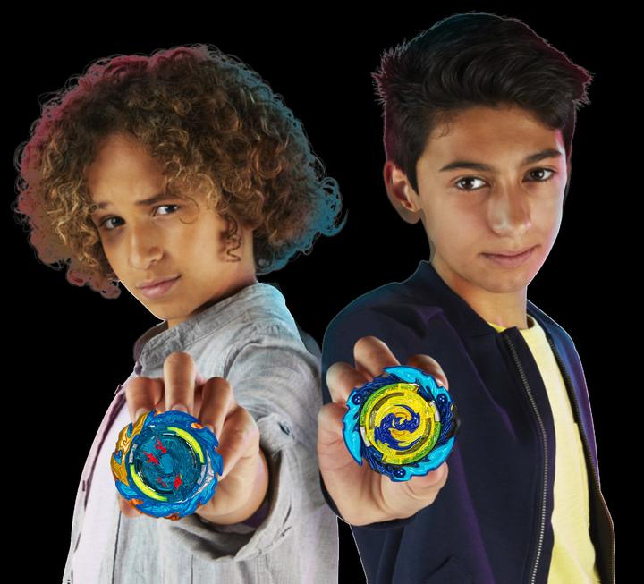 Immagine prodotto Hasbro Beyblade Burst QuadStrike Comet Helios H8 e Tidal Pandora Epic P8 Confezione doppia, Battle Circle