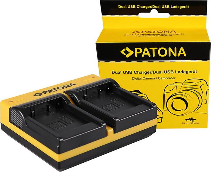 Actual product image Patona Dual charger for Panasonic DMW-BLE9E BLH7E Lumix DMCGF3 DMC-GF3 DMCGF3CK incl. Micro-USB Ka