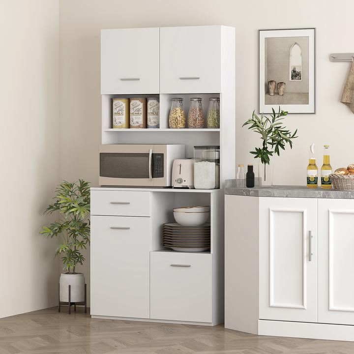 Image du produit Homcom Küchenschrank MDF Weiss (35 x 35 x 180 cm)