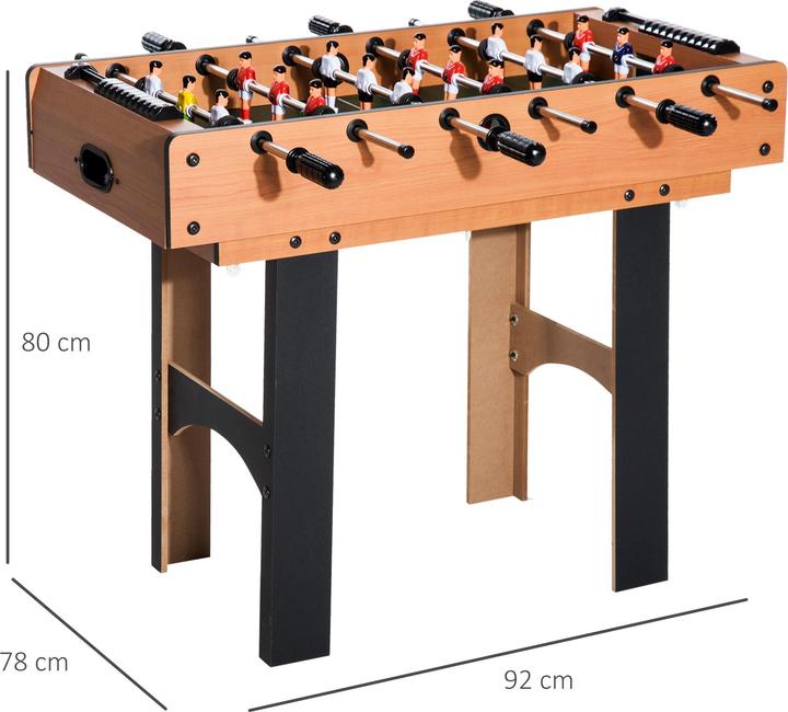 Immagine prodotto Homcom Multispieltisch MDF Naturholz+Schwarz