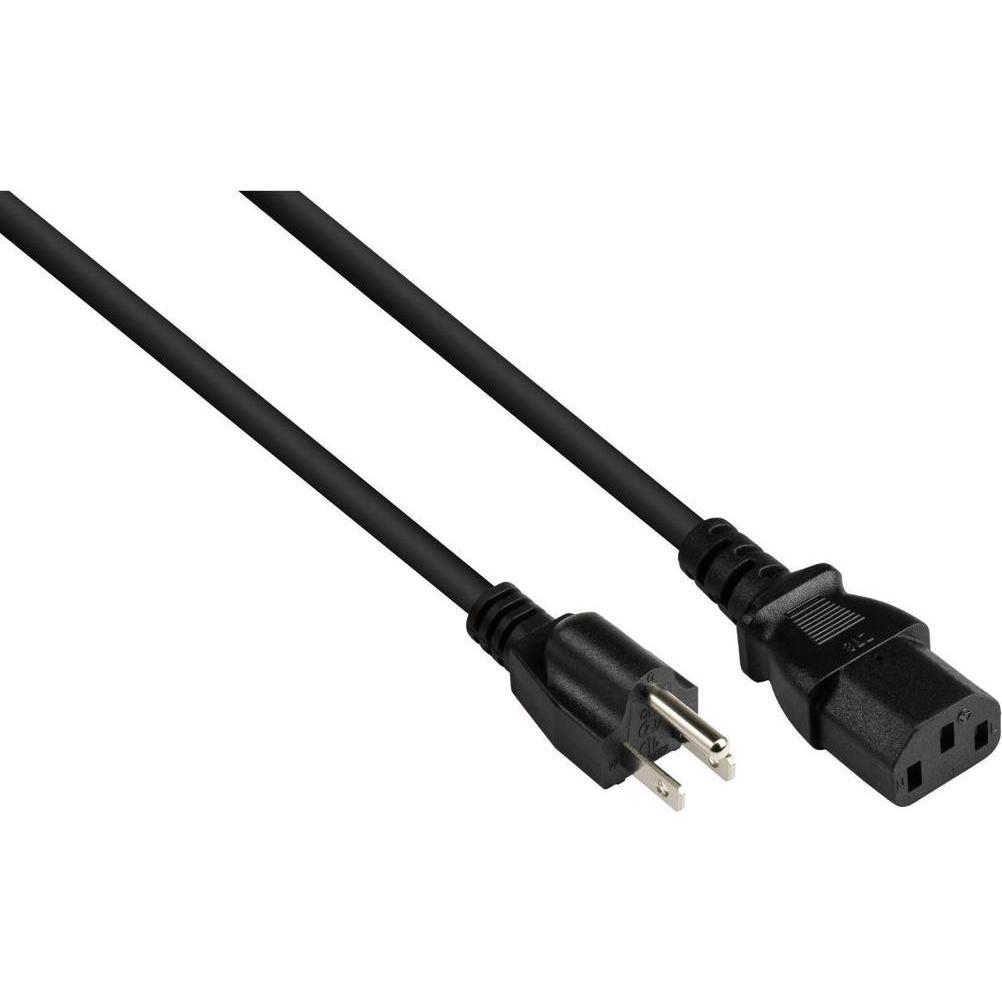 Varia Netzkabel Amerika/USA Netz-Stecker Typ B (NEMA 5-15P) an C13, UL, schwarz, AWG18, 1,8 m (1.80 m), Cavo di alimentazione, Nero