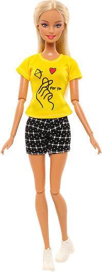 Image du produit Hermex Ken et Barbie Set de couple pour poupées Casual Jaune Noir