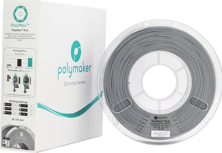 Produktbild Polymaker PA06013 PolyMAX Tough Filament Tough PLA hohe Steifigkeit, hohe Zugfes (Tough PLA, 2.85 mm, 750 g, Grau)
