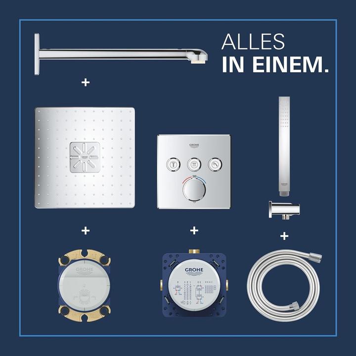 Actual product image Grohe Precision SmartControl Unterputz Duschsystem mit Vitalio SmartActive 310 Cube (2 Strahlarten) und Vi