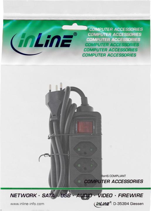 Productafbeelding InLine Stopcontactstrip ZWITSERLAND (3 x, Type 13, 1.50 m)