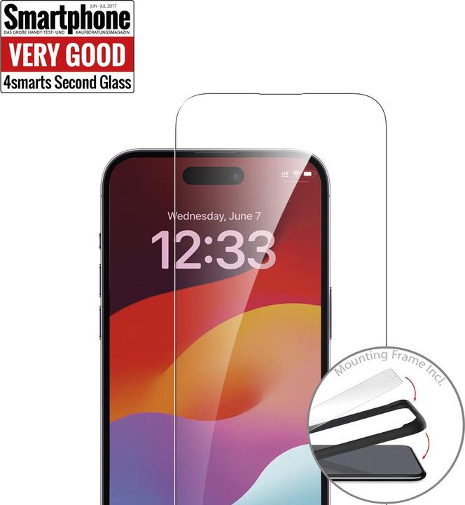 Actual product image 4smarts Second Glass (1 pcs., Apple iPhone 15)