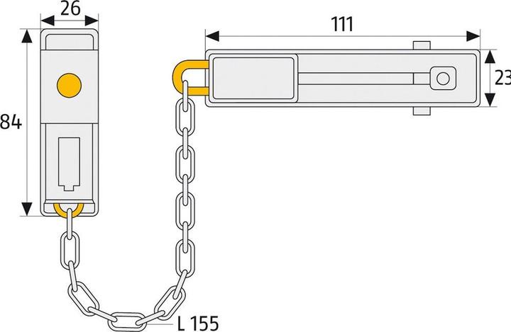 Produktbild Abus Türsperrkette SK78 W
