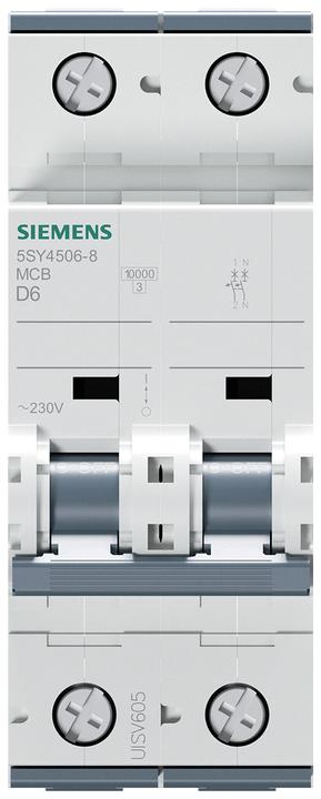 Produktbild Siemens MCB 1+N Pole Type D 10kA 6A 230V