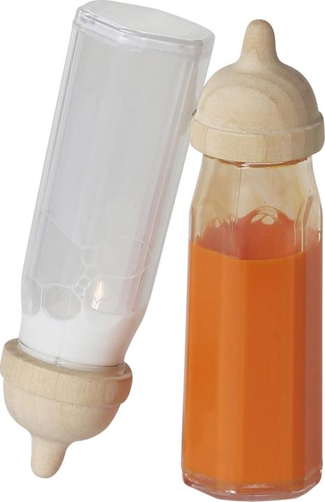 Image du produit Vertbaudet Lot de 2 biberons de poupée en bois FSC®.