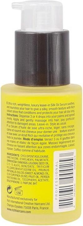 Immagine prodotto Rich Pure Luxury Silk Oil Serum con olio di jojoba biologico e olio di mandorle dolci per tutti i tipi
