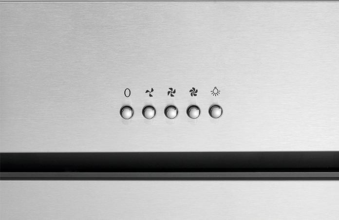 Actual product image Bomann DU 773 IX Overhead free-standing hood LED (Wall hood)