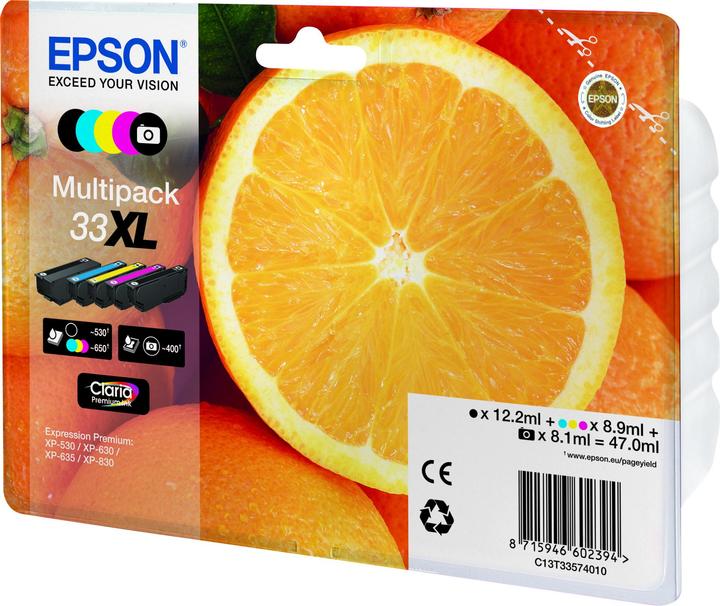 Produktbild Epson 33 XL 5-COLOURS MULTIPACK (BK, C, M, PBK, Y)