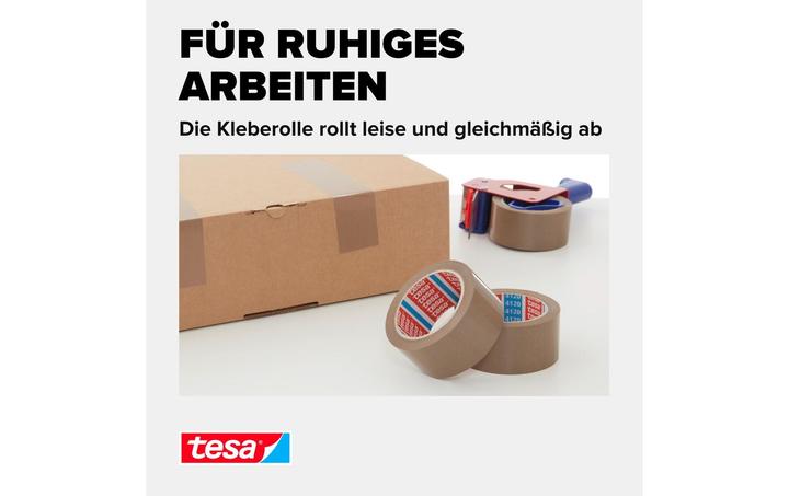 Produktbild tesa tesapack Handabroller Set mit 2 reissfesten PVC Packbändern (50 mm)