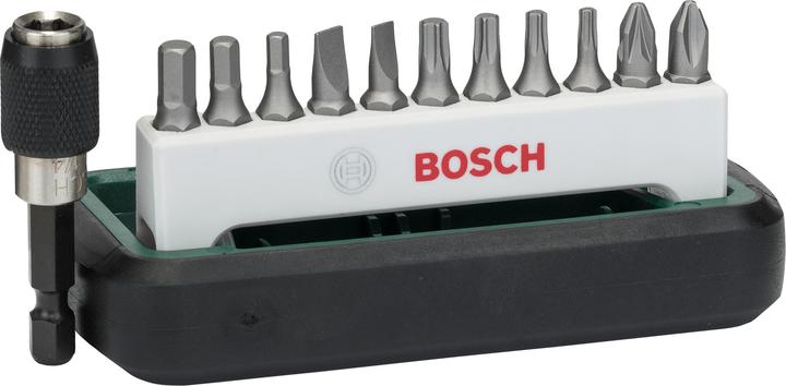 Produktbild Bosch Zubehör 12tlg. Schrauberbit-Set Standard, gemischt (S, PH, PZ, HEX, T) (Innensechskant, Innensechsrund TX)