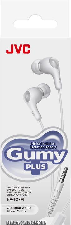 Actual product image JVC HA-FX7M, Wired, 10 - 20000 Hz, Calls/Music, 3.8 g, Headset, White (Cable)