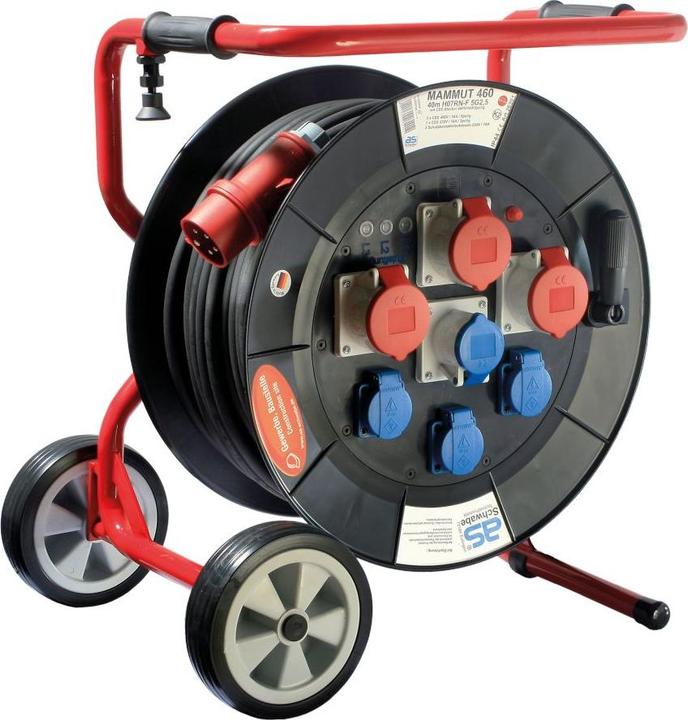 As - Schwabe Kabeltrommel 40,00 m Zwart CEE-stekker 26201 (40 m, 2.50 mm²)